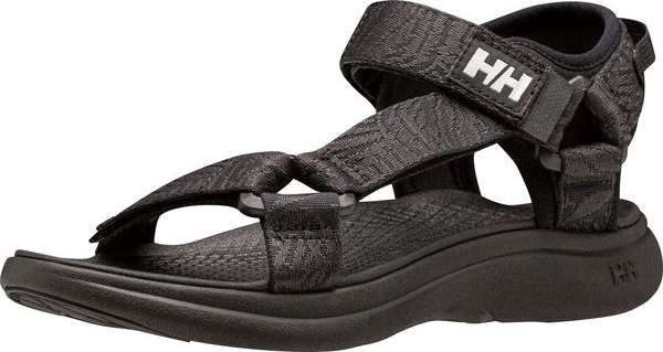 Czarne sandały Helly Hansen z płaską podeszwą w stylu casual
