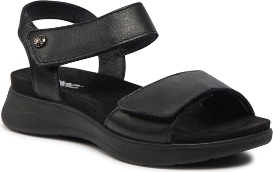 Czarne sandały Imac z klamrami z płaską podeszwą w stylu casual