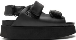 Czarne sandały Inuikii w stylu casual na platformie