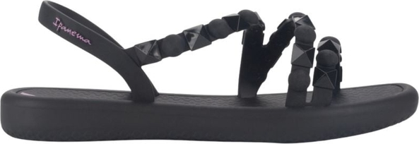 Czarne sandały Ipanema w stylu casual z klamrami z płaską podeszwą