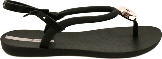 Czarne sandały Ipanema z klamrami z płaską podeszwą w stylu casual