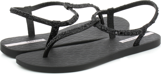 Czarne sandały Ipanema z płaską podeszwą z klamrami