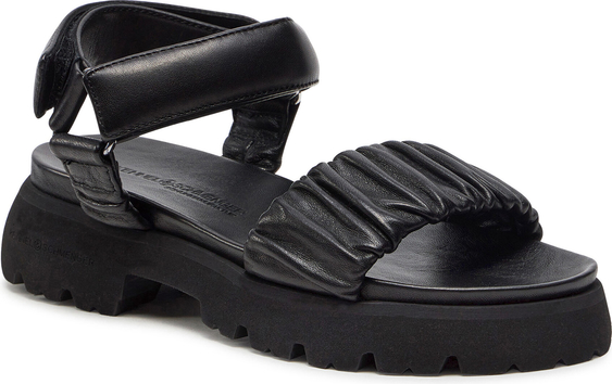 Czarne sandały Kennel + Schmenger z klamrami w stylu casual