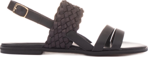 Czarne sandały Marco Shoes z klamrami