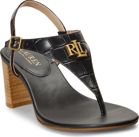 Czarne sandały Ralph Lauren
