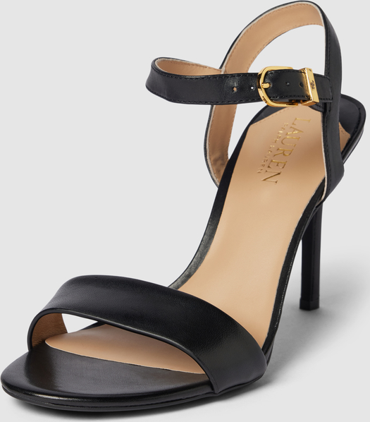 Czarne sandały Ralph Lauren z klamrami