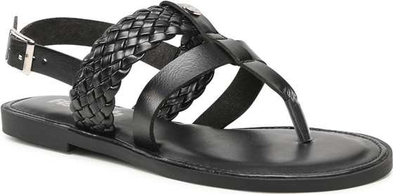 Czarne sandały Refresh w stylu casual z klamrami