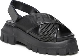 Czarne sandały Replay na platformie w stylu casual