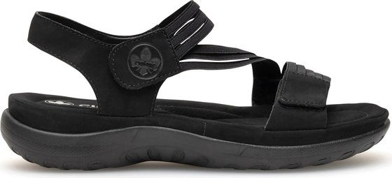 Czarne sandały Rieker w stylu casual