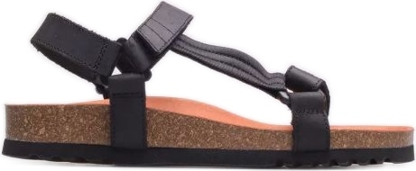 Czarne sandały Scholl w stylu casual z płaską podeszwą