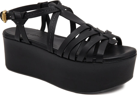 Czarne sandały SEE BY CHLOE z klamrami w stylu casual na platformie