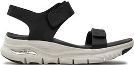 Czarne sandały Skechers w stylu casual
