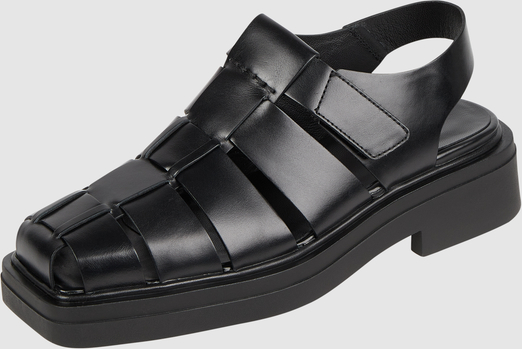 Czarne sandały Vagabond w stylu casual z klamrami na platformie