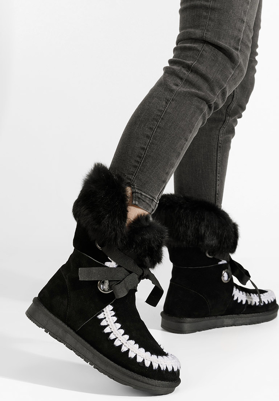 Czarne śniegowce Zapatos