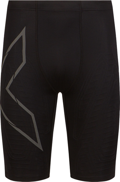Czarne spodenki 2XU w sportowym stylu z tkaniny