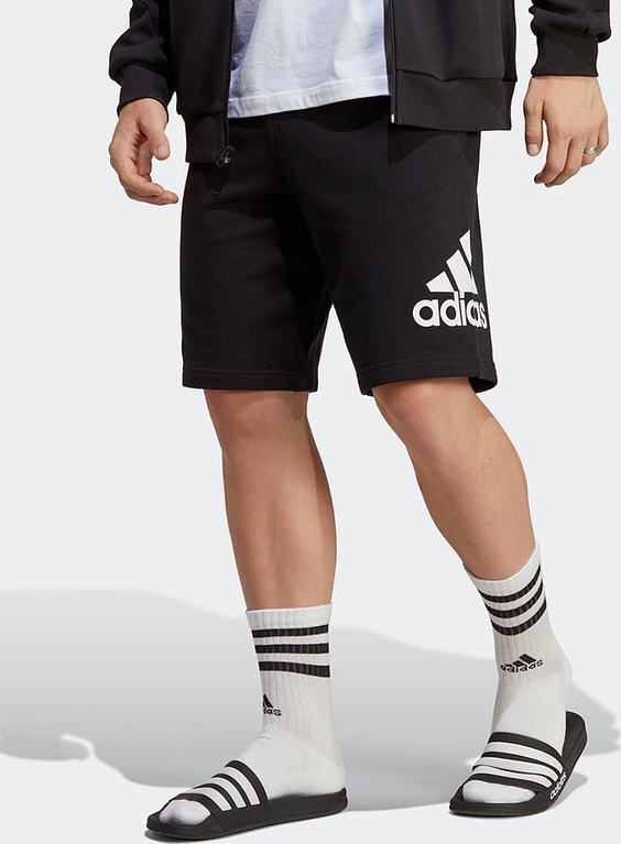 Czarne spodenki Adidas z bawełny w sportowym stylu