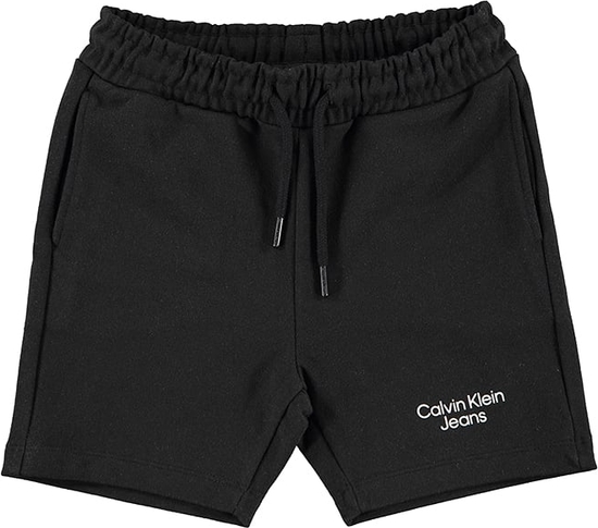 Czarne spodenki dziecięce Calvin Klein z bawełny