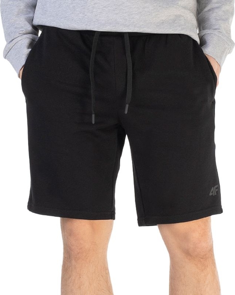 Czarne spodnie 4F w sportowym stylu z tkaniny