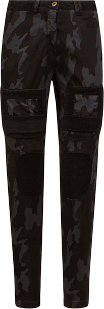 Czarne spodnie Aeronautica Militare w militarnym stylu