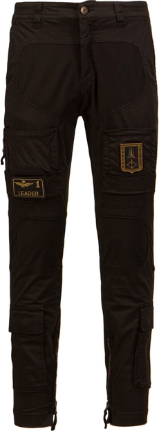 Czarne spodnie Aeronautica Militare w sportowym stylu