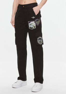 Czarne spodnie Aeronautica Militare w sportowym stylu