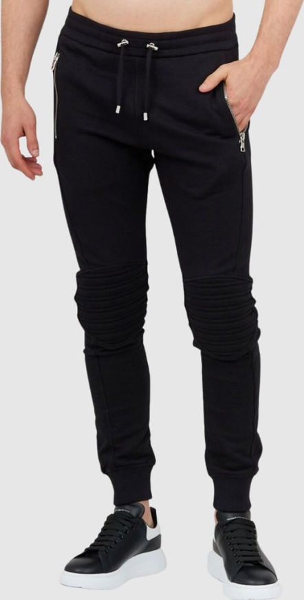 Czarne spodnie Balmain z dresówki