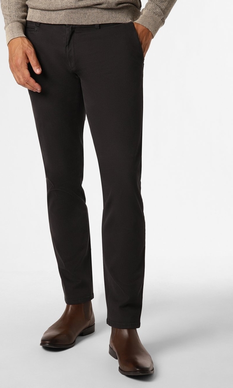 Czarne spodnie Brax z bawełny w stylu klasycznym