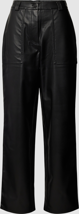 Czarne spodnie Calvin Klein w stylu retro ze skóry ekologicznej