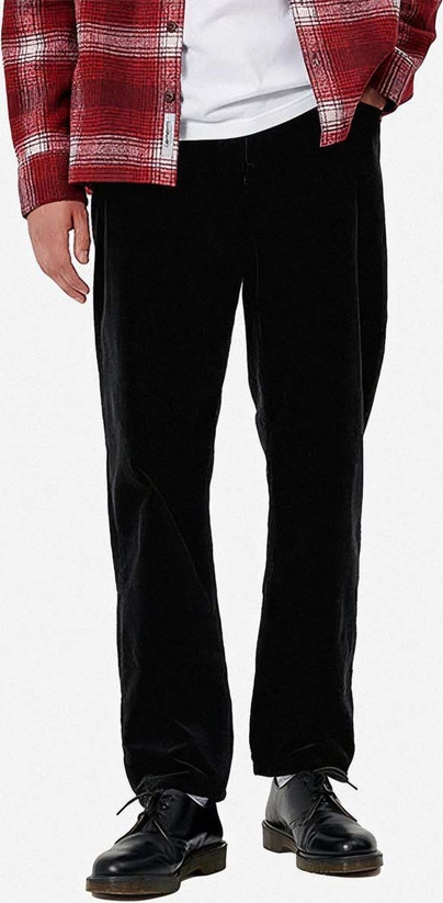 Czarne spodnie Carhartt WIP ze sztruksu w stylu casual