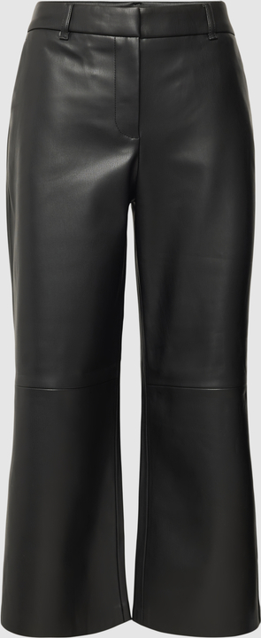 Czarne spodnie Christian Berg Woman ze skóry ekologicznej w stylu retro