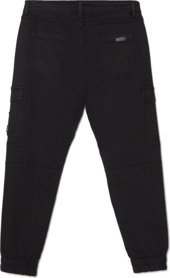 Czarne spodnie Cropp z bawełny w stylu casual