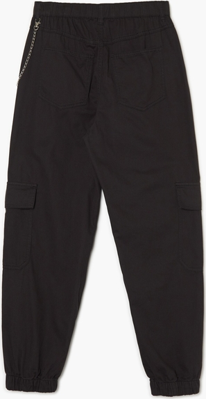 Czarne spodnie Cropp z tkaniny