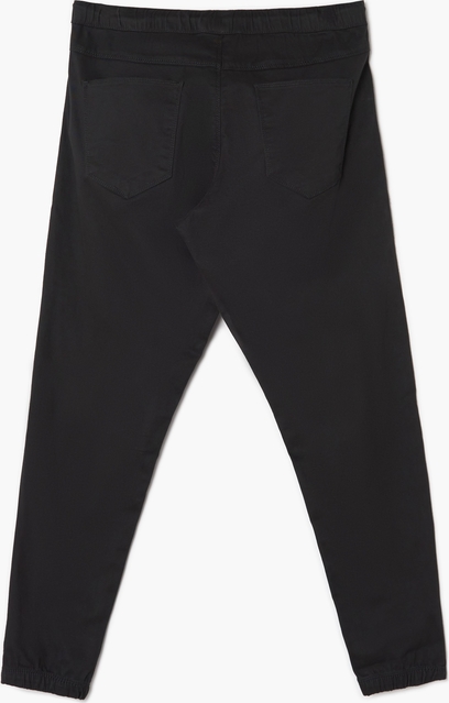 Czarne spodnie Cropp z tkaniny w stylu casual
