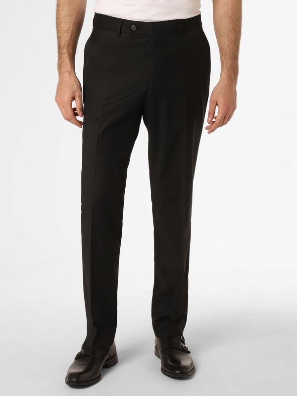 Czarne spodnie Daniel Hechter w stylu klasycznym z wełny