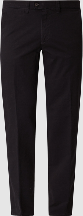 Czarne spodnie Eurex By Brax w stylu casual z bawełny
