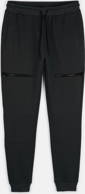 Czarne spodnie Gate w sportowym stylu z dresówki
