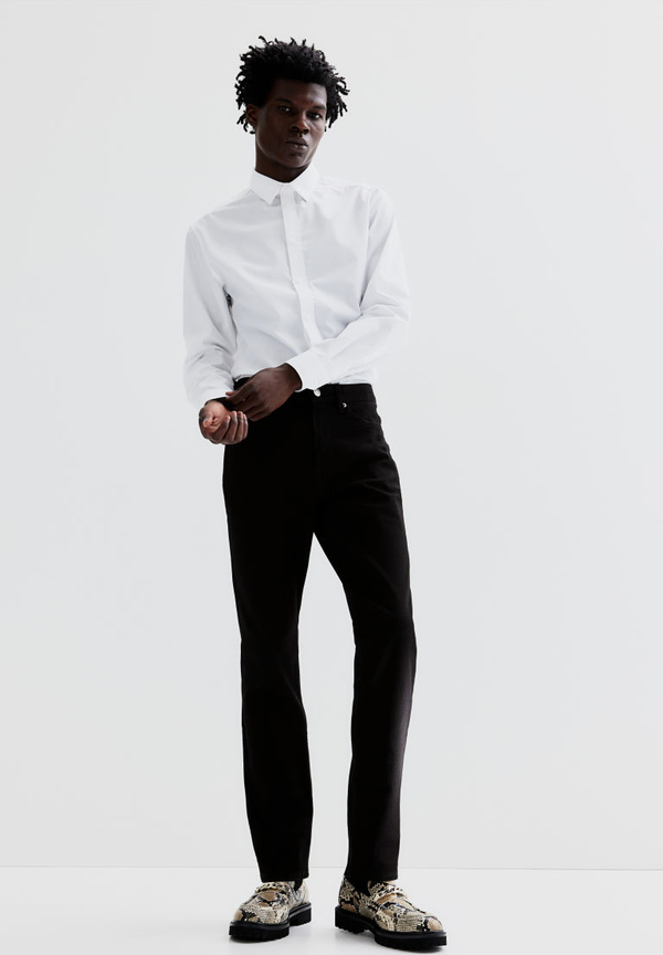Czarne spodnie H & M w stylu casual