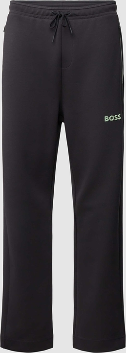 Czarne spodnie Hugo Boss w sportowym stylu z dresówki