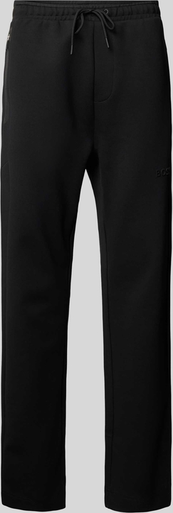 Czarne spodnie Hugo Boss z bawełny w sportowym stylu