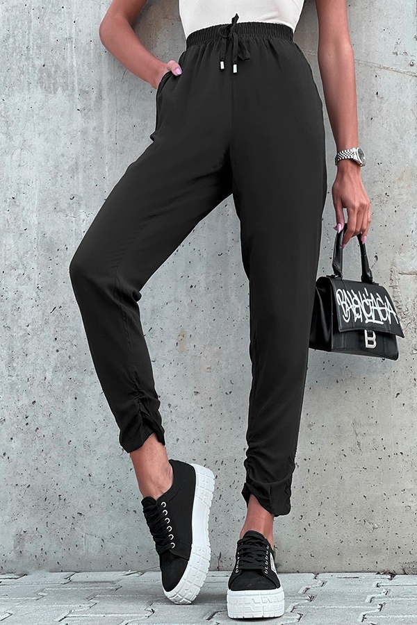 Czarne spodnie IVET w stylu casual
