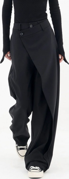 Czarne spodnie IVET w stylu retro
