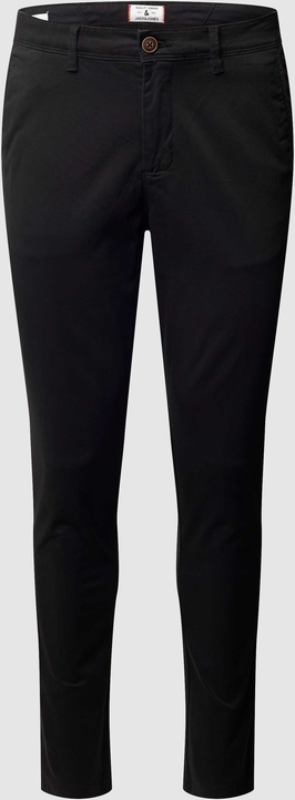 Czarne spodnie Jack & Jones z bawełny w stylu casual