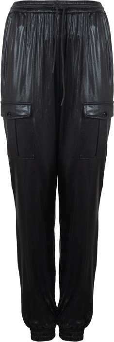 Czarne spodnie John Richmond w sportowym stylu z tkaniny