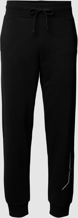 Czarne spodnie Karl Lagerfeld w sportowym stylu z bawełny