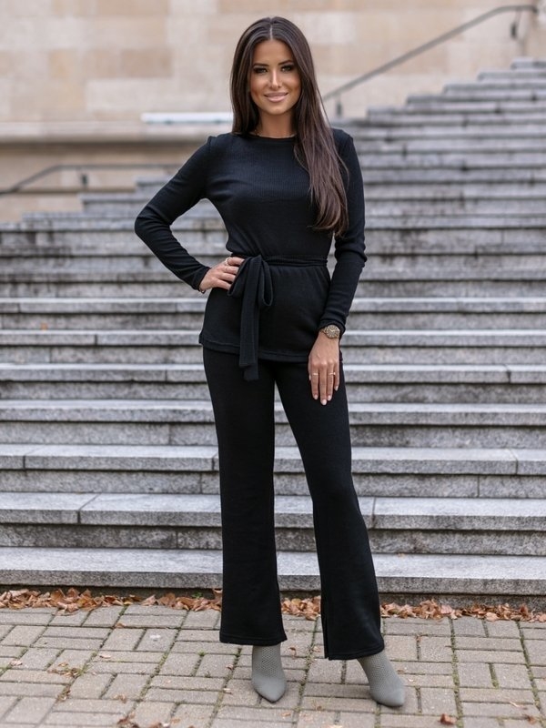 Czarne spodnie Lisa Mayo w stylu casual