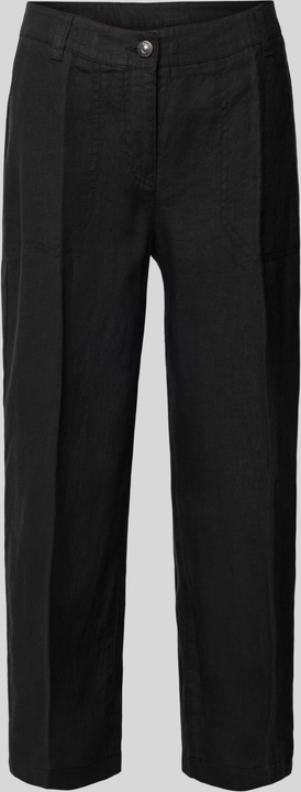 Czarne spodnie MAC z lnu