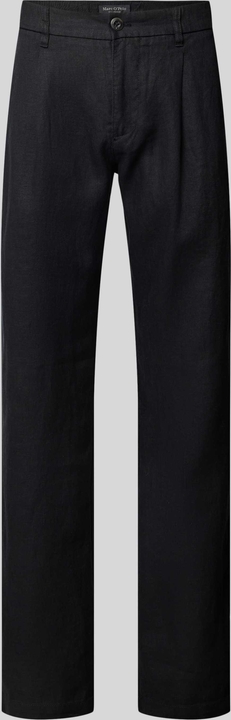 Czarne spodnie Marc O'Polo z lnu w stylu casual