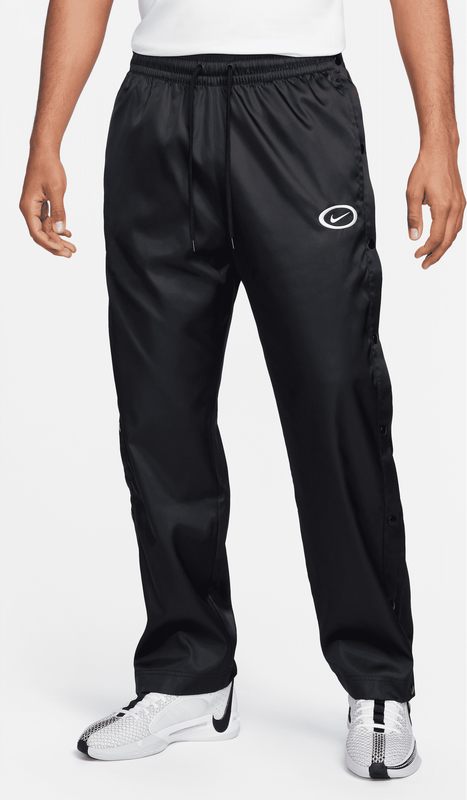 Czarne spodnie Nike w stylu retro z satyny