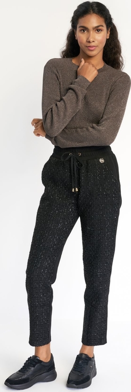 Czarne spodnie Ochnik z bawełny