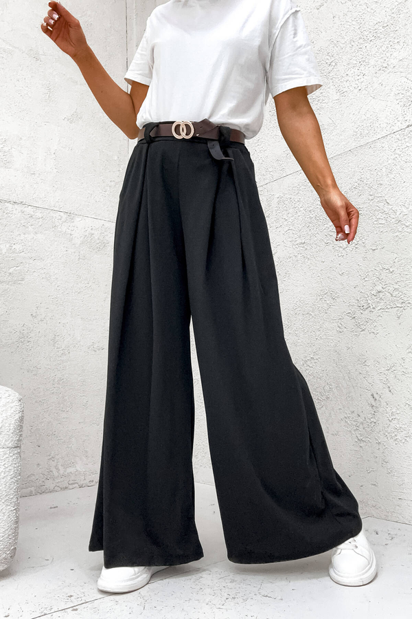 Czarne spodnie Olika w stylu retro